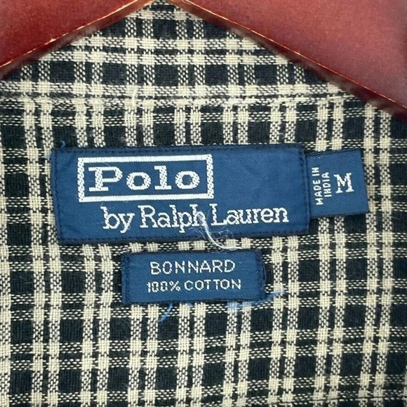 Polo by Ralph Lauren Shirt Long Sleeve Button Down Mens M plaid 3761 - Picture 2 of 6